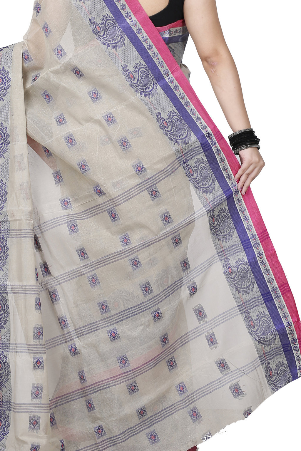 Grey Pure Cotton Aloka Tant Saree (906)